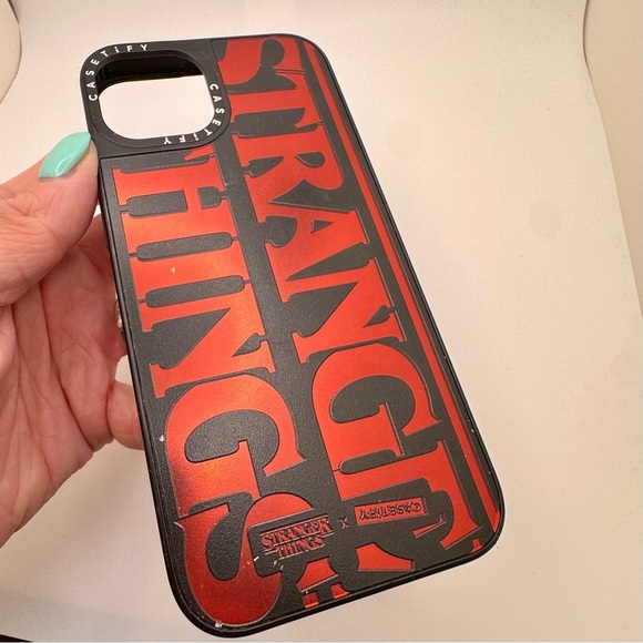 Casetify x Stranger Things Black/Red Reflective Phone Case iPhone 13 - Picture 10 of 10